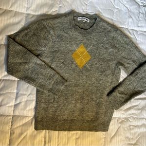 Ines de la Fressange Uniqlo gray wool alpaca blend Diamond Sweater size XS